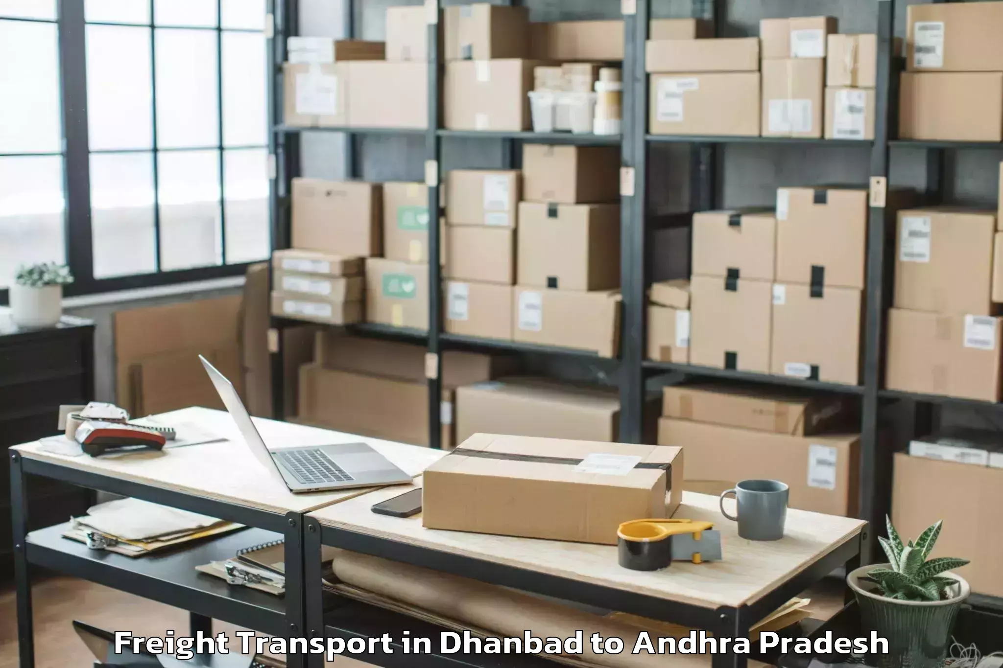 Reliable Dhanbad to Peddvaduguru Freight Transport